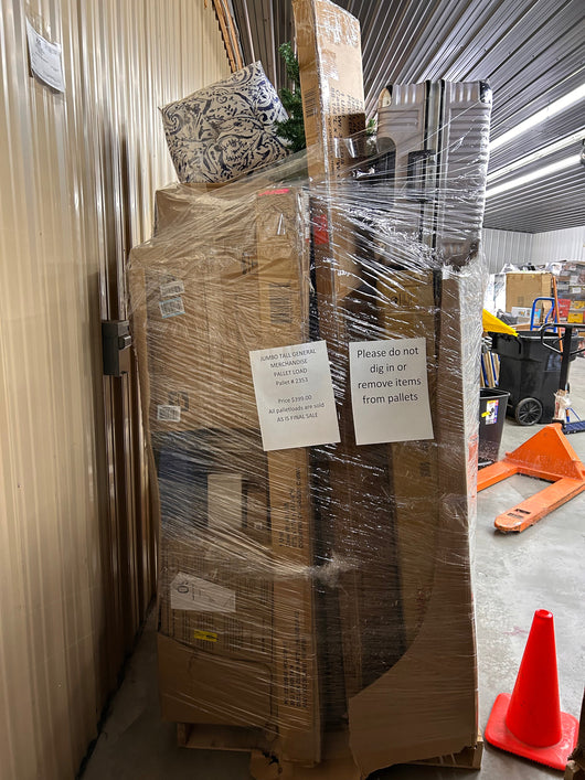 Jumbo huge liquidation pallet- over 7 ft tall ! Pallet number 2353!