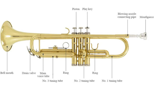 JUUXAAN Brass Standard Bb Trumpet Instrument with Hard Case,Gloves, 7C Mouthpiece for Student Beginner (golden)- NEW IN CARRY CASE!!!
