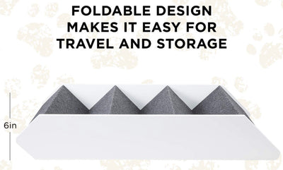 Arf Pets Wood Dog Stairs, 4 Levels Height Adjustment Wide Pet Steps, Foldable, White!! NEW IN BOX!!