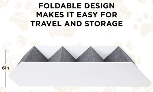 Arf Pets Wood Dog Stairs, 4 Levels Height Adjustment Wide Pet Steps, Foldable, White!! NEW IN BOX!!