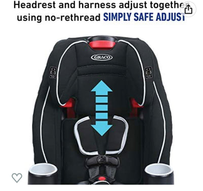 Graco Atlas 65 2 in 1 Harness Booster Seat | Harness Booster and High Back Booster in One, Glacier , 19x22x25 Inch (Pack of 1)- new in box