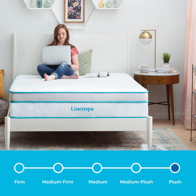 LINENSPA 12 Inch Memory Foam and Innerspring Hybrid Mattress – Queen Mattress – Bed in a Box – Plush Mattress**New in box**