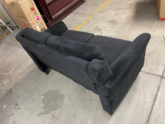 Lifestyle Solutions Hartford Loveseat With Curved Arm - Black- used- return from Am-zon