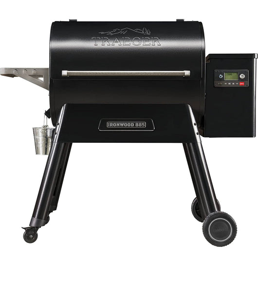 Traeger Grills Ironwood 885 Wood Pellet Grill and Smoker with WIFI Smart Home Technology, Black- NEW IN BOX!!! (Minor dent from shipping, otherwise perfect!)