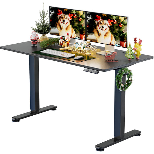 ErGear Height Adjustable Electric Standing Desk, 55 x 28 Inches Sit Stand up Desk, Memory Computer Home Office Desk (Black)**New in box**