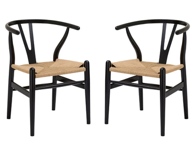 Weave Arm Chair set of 2, black (new out of the box)