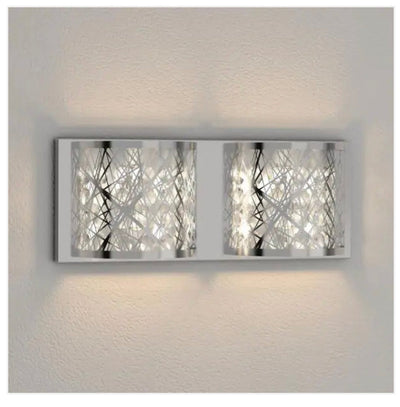 Home Decorators Collection Carterton 2-Light Chrome Vanity Light with Crystal Accents**New in Box**