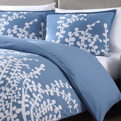 City Scene Branches French Blue Comforter Set, King- NEW!!!