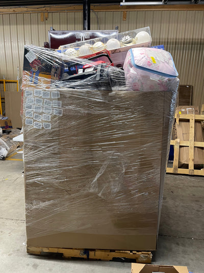 Jumbo huge liquidation pallet- over 7 ft tall ! Pallet number 8752