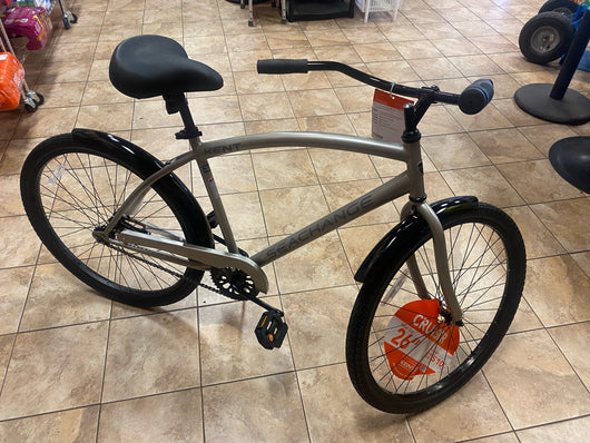 Kent, 26" Men's Seachange, Beach Cruiser Bicycle, Silver- NEW AND ASSEMBLED!!! Front rim has a minor bend, does not affect riding function!