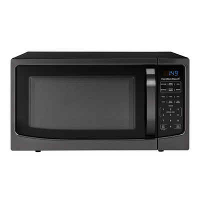 Hamilton Beach 1.6 Cu. Ft. Black Stainless Steel Countertop Microwave Oven!! **New in box**