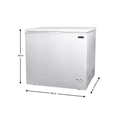 Best Seller Magic Chef 7.0 cu. ft. Chest Freezer in White**New,dented from shipping**