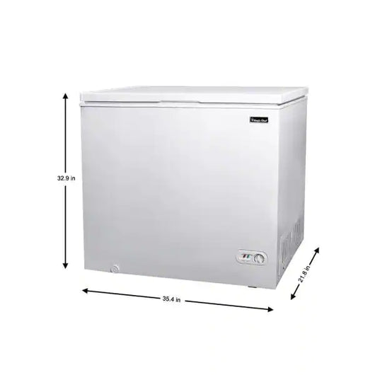 Best Seller Magic Chef 7.0 cu. ft. Chest Freezer in White**New,dented from shipping**