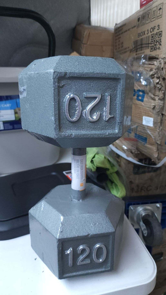 CAP barbell Single 120 Lb Cast Iron Dumbbell (new but does have some chips and scratches. Photos shown)