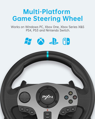 PXN V9 Gaming Racing Wheel with Pedals and Shifter, Steering Wheel for PC, Xbox One, Xbox Series X/S, PS4, PS3 and Nintendo Switch**New in box**