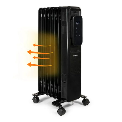 Comfort Zone 1500Watt, Oil-Filled, Digital, Electric Radiator Heater W/ Silent Operation, Black**New in box**
