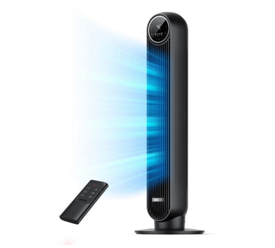 Dreo Tower Fan, Fan, 36" 90° Oscillating 12 Modes, Fan with Remote- NEW OUT OF BOX!!! (fan has a little trouble with oscillation but works great!)