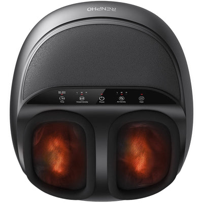 RENPHO Foot Massager Machine with Heat, Gifts for Men and Women, Shiatsu Deep Kneading, Delivers Relief for Tired Muscles and Plantar Fasciitis, Fits Feet Up to Men Size 12(Black)**New in box**