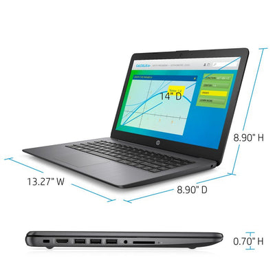 HP Stream 14" Celeron 4GB/64GB Laptop-Brilliant Black- new in the box !