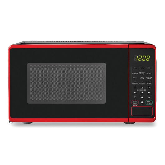 Mainstays 0.7 Cu ft Capacity Countertop Microwave Oven, Red- NEW IN BOX!!!