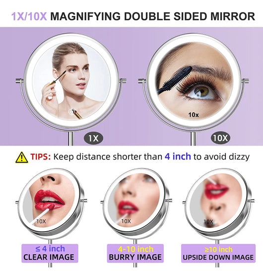LOVESPEJO Lighted Makeup Mirror with Magnification- NEW IN BOX!!!
