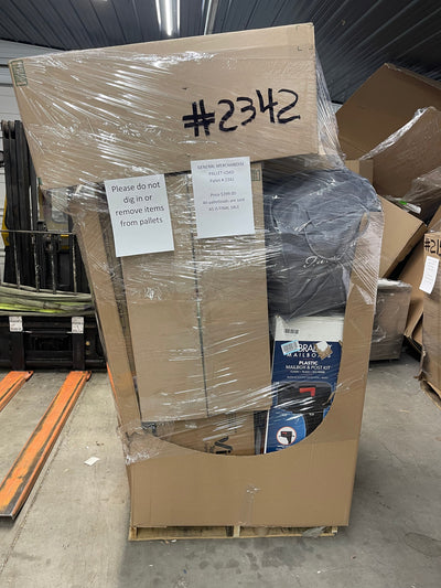 Jumbo huge liquidation pallet- over 7 ft tall ! Pallet number 2342