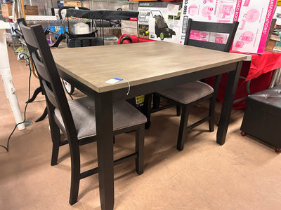 ASY furniture Martin Gray Bistro dining set! (New & Assembled - Small Chip On One Corner)