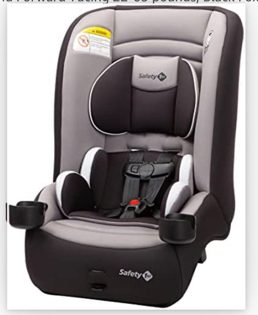 Safety 1st Jive 2-in-1 Convertible Car Seat,Rear-Facing 5-40 pounds and Forward-Facing 22-65 pounds, Black Fox**New in Box**