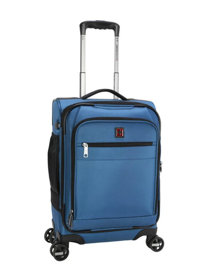 Swiss Tech 20in Softside Carry-on Luggage with 8-Wheel Spinner, Blue- NEW OUT OF BOX!!!!