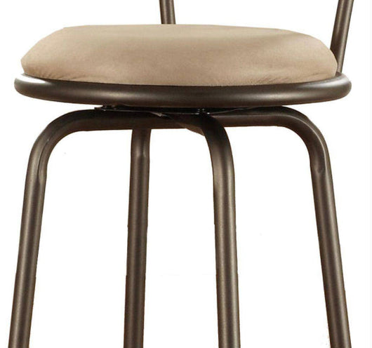 Adjustable Height Brown Swivel Cushioned Bar Stool (Set of 3)- NEW IN BOX!!!!