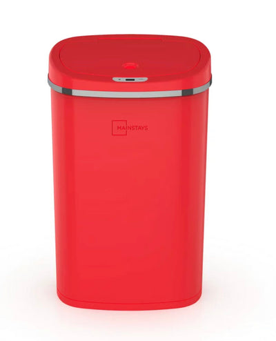 Mainstays 13.2 gal/50 L Motion Sensor Kitchen Garbage Can, Red Stainless Steel- NEW IN BOX!!!!