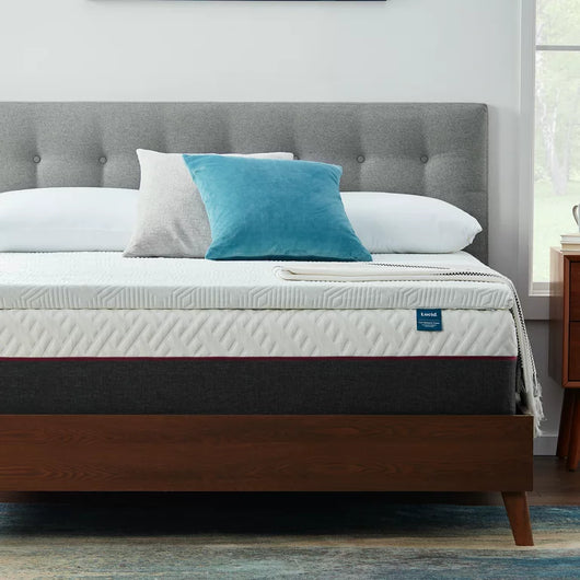 Lucid Memory Foam Mattress Topper, Full, 2 inch, Cooling Gel and Aloe Infused, Plush (Cover Included)**New in box**