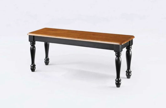 Better Homes & Gardens Autumn Lane Farmhouse Solid Wood Dining Bench, Black and Natural Finish- NEW IN BOX!!!
