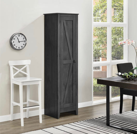 Ameriwood Home Farmington Wide Storage Cabinet, 18", Rustic Gray!! NEW IN BOX(ONE CORNER MINOR CHIP)!!