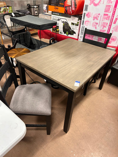 ASY furniture Martin Gray Bistro dining set! (New & Assembled - Small Chip On One Corner)