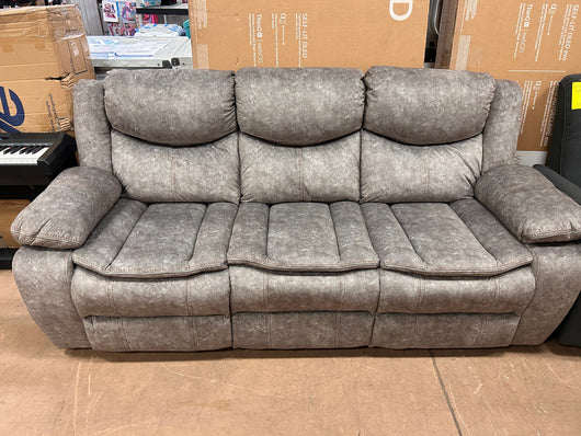 Lexicon Warrenton Faux Suede Manual Double Reclining Sofa, 87.5" W, Brown!  -Brand new out of the box