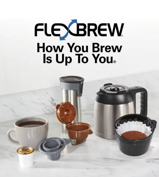 Hamilton Beach FlexBrew Trio Coffee Maker , 10 Cup Thermal, Black & Stainless- USED BUT VERY CLEAN!!!