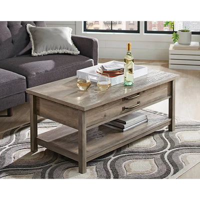 Better Homes & Gardens Modern Farmhouse Rectangle Lift-Top Coffee Table, Rustic Gray**New in box**