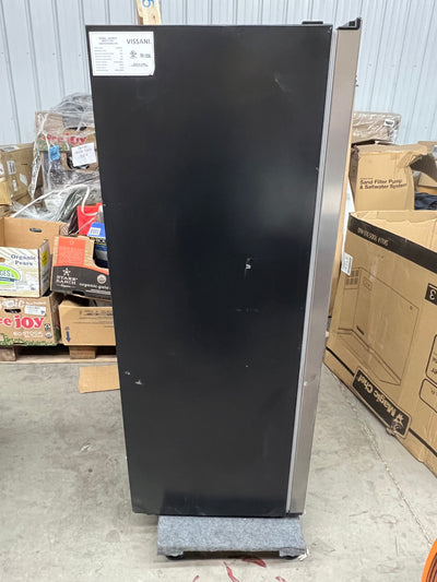 Vissani 7 cu. ft. Convertible Upright Freezer in Stainless Steel Look!! NEW OUT OF BOX, SCRATCHED AND DENTS FROM SHIPPING(PHOTOS SHOWN)!!