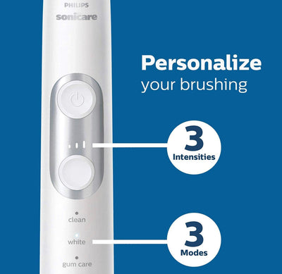 Philips Sonicare ProtectiveClean 6500 Rechargeable Electric Power Toothbrush with Charging Travel Case, Black- Lightly Used, Includes 1 NEW Brush Head!