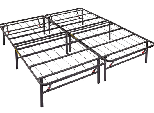 Amazon Basics Foldable Metal Platform Bed Frame with Tool Free Setup, 14 Inches High, Queen, Black**New in Box**