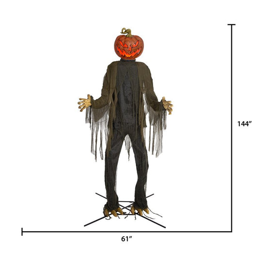 Gemmy Animated Giant Posable Pumpkin Ghoul - 12 ft**New in box**