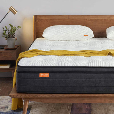 Sweetnight Queen Mattress in a Box 12 Inch Plush Pillow Top Hybrid Mattress, Gel Memory Foam for Sleep Cool, Motion Isolating Individually Wrapped Coils, Queen Size, Grey**New in box**