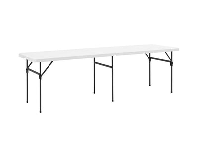 Mainstays 8 Foot Folding Resin Table, White Granite- NEW!!!