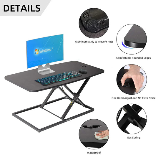 Smugdesk Standing Desk D-73S-32IN-BK**New in Box,minor chip from shipping**