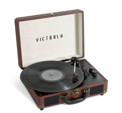 Victrola Journey Suitcase Record Player-lt Brown (new in the box)
