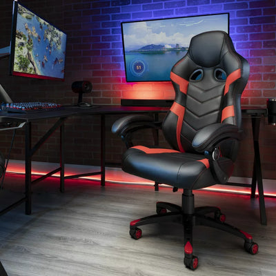 RESPAWN Ergonomic & Lumbar Support Swivel Gaming Chair, Red**New and assembled**