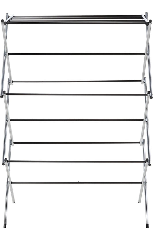 Amazon Basics Foldable Laundry Rack for Air Drying Clothing - 41.8" x 29.5" x 14.5", Chrome- NEW IN BOX!!!
