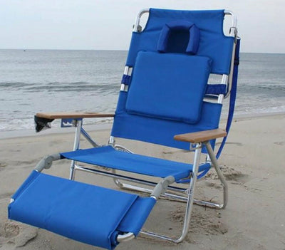 Ostrich Reclining Aluminum Beach Chair - Blue- NEW OUT OF BOX!!!