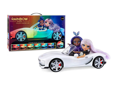Rainbow High Color Change Car - Convertible Vehicle, 8-In-1 Light-Up, Multicolor, Fits 2 Fashion Dolls- Great Toy Gift for Girls Ages 6-12+- NEW IN BOX!!